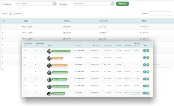 Fitness management software 